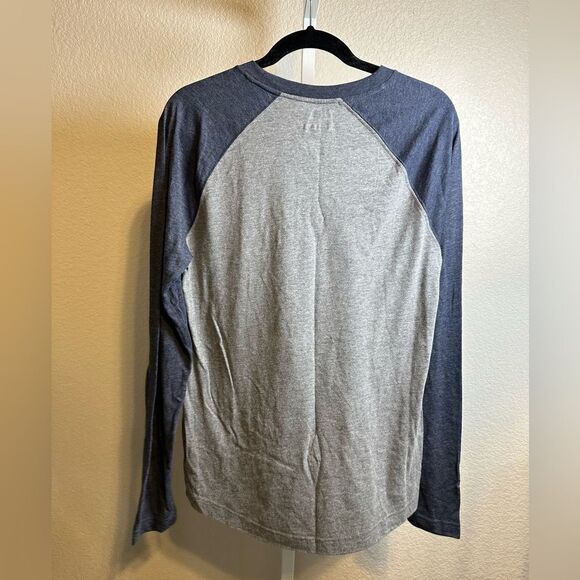 NWOT Unisex Univ of Arkansas Razorbacks Blue Gray Baseball Tee Shirt - Size M - Picture 3 of 4